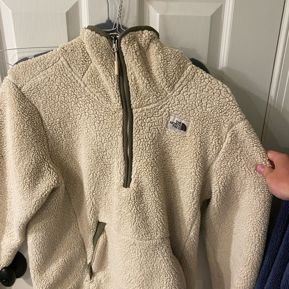 The North Face Beige Sherpa Fleece Jacket